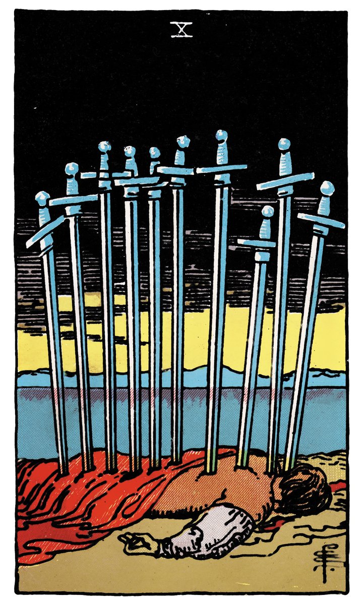 Ten of Swords Tarot Card
