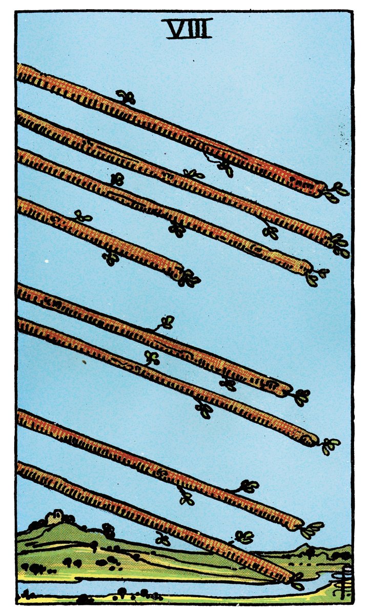 Eight of Wands Tarot Card